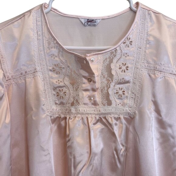 Henson Kickernick Light Pink Vintage Lingerie Gown - Size Large - Picture 5 of 8